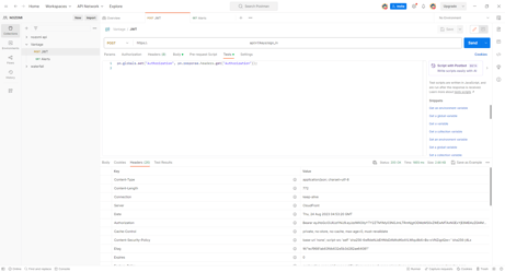 PostmanからNozomiのAPIに自動でベアラートークンを使用して接続する方法